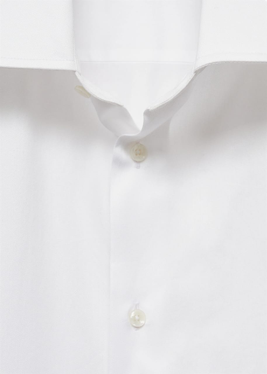 Plain White Self Textured Formal Shirt - Knzcollection