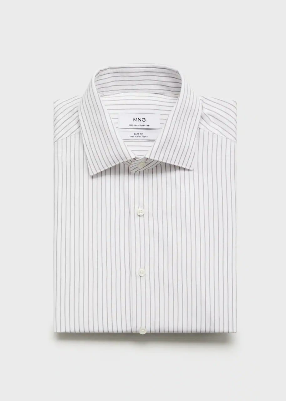 100% Cotton White Slim Fit Formal Shirt - Knzcollection