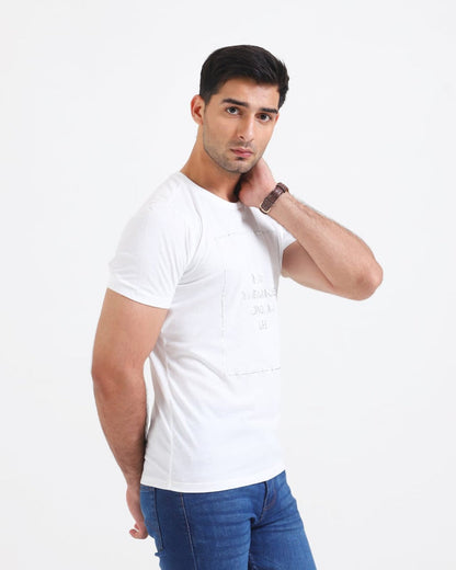 White Modern T-Shirt Slimfit Premium - Knzcollection