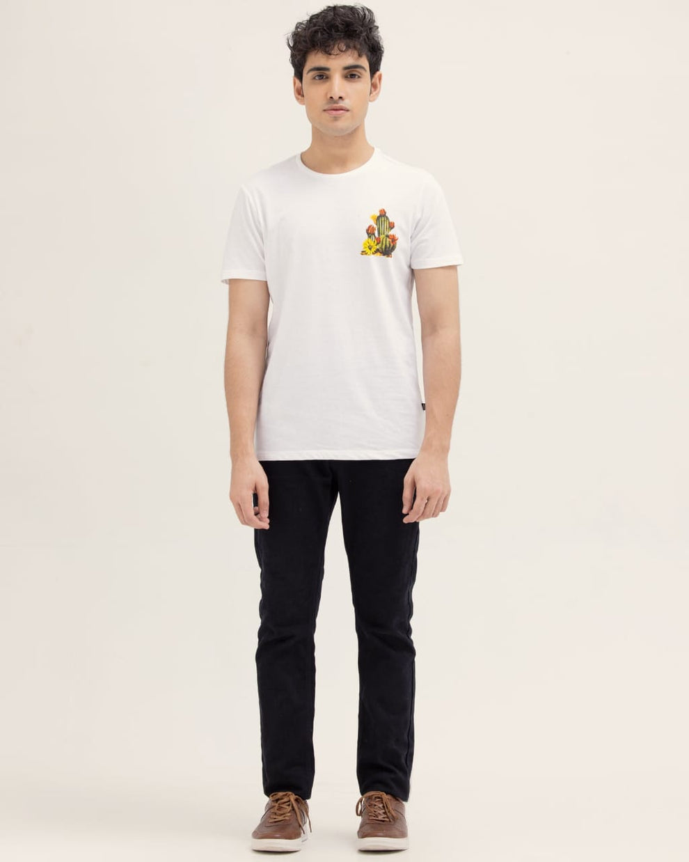 White Graphic Premium T-Shirt - Knzcollection