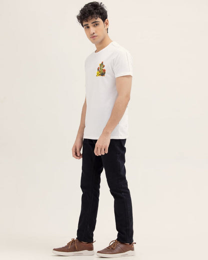 White Graphic Premium T-Shirt - Knzcollection