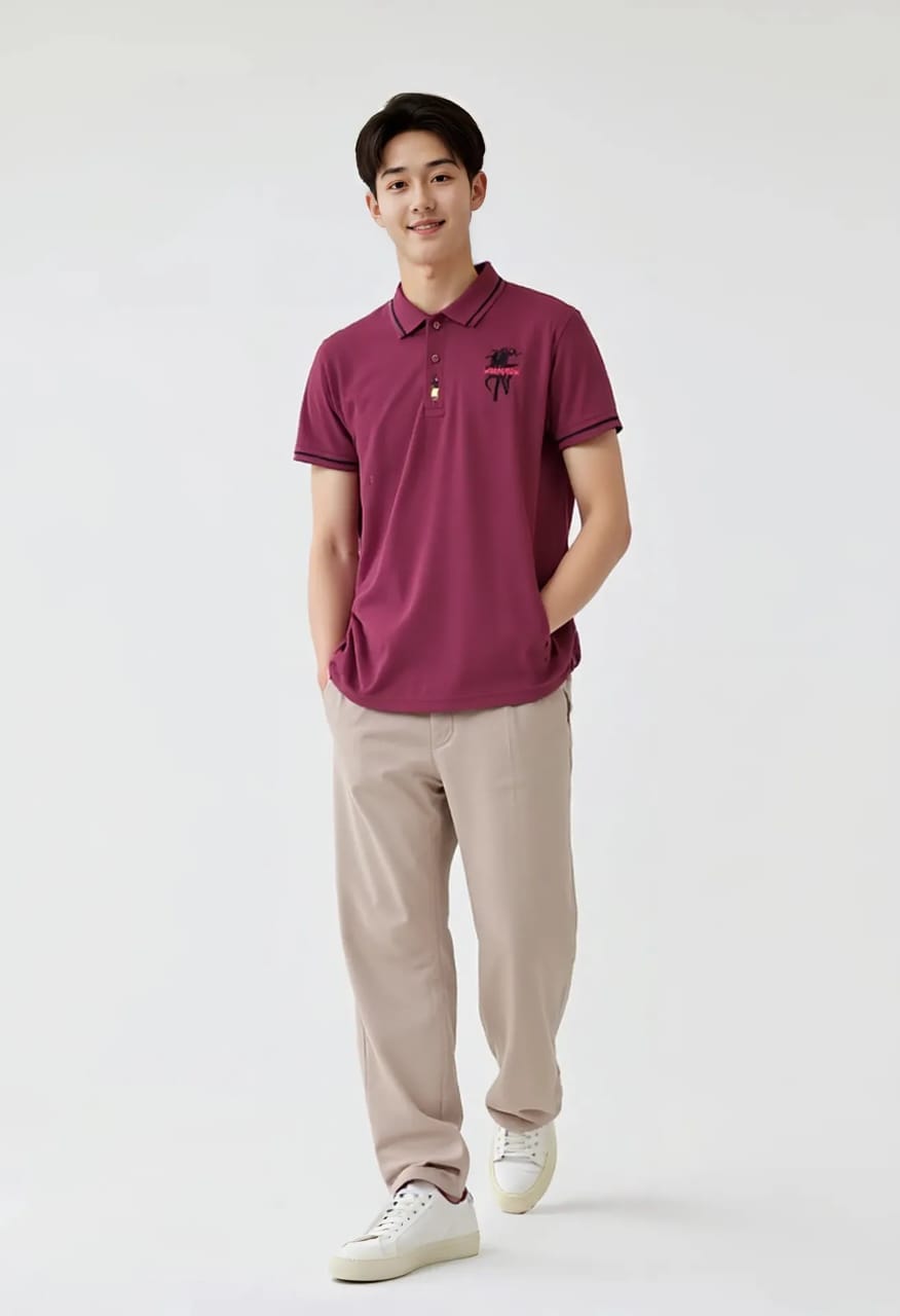 Maroon Premium Polo T-Shirt - Knz Collection