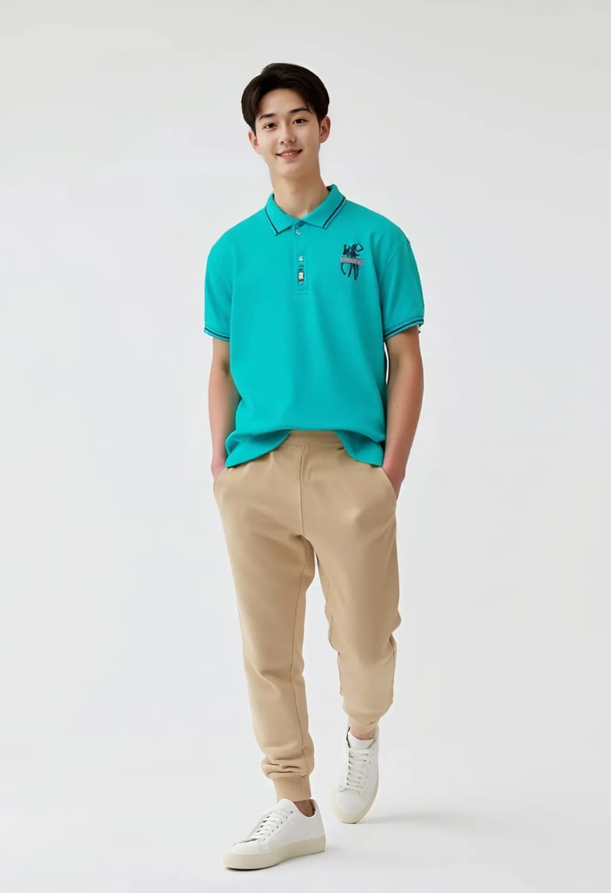 Teal Premium Polo T-Shirt - Knz Collection