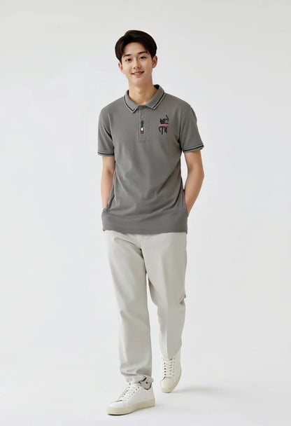 Premium Grey Polo T-Shirt - Knz Collection